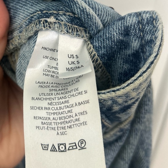 Free People We The Free Ziggy Denim Light Overalls Size Small 90s Boho Western - Picture 11 of 12